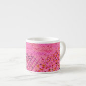 Abstract roze paars schilderij espresso kop (Voorkant rechts)