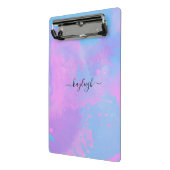 Abstract Roze Paars Turquoise Mini Klembord (Angled2)