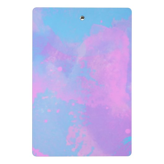 Abstract Roze Paars Turquoise Mini Klembord (Achterkant)