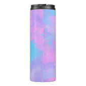 Abstract Roze Paars Turquoise Thermosbeker (Achterkant)