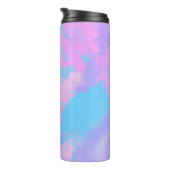 Abstract Roze Paars Turquoise Thermosbeker (Geroteerd rechts)