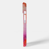 ABSTRACT ROZE PAARSE BLOEMGELE EDELSTENEN MONOGRAM Case-Mate iPhone CASE (Achterkant / Links)