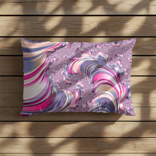 Abstract Roze Paarse Fractale Draaikolk Kussen