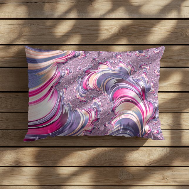 Abstract Roze Paarse Fractale Draaikolk Kussen (Creator heeft geüpload)