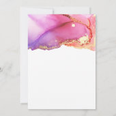 Abstract roze Paarse goudas Wash Weddenschap Kaart (Achterkant)