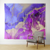 Abstract Roze Paarse Juweeltoon Wandkleed (In Situ (horizontaal))