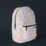 abstract roze paarse opaal bedrukte rugzak<br><div class="desc">Opal geïnspireerde achtergrond rugzak</div>