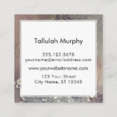 Abstract Roze Paarse Silver Liquid Art Mam Kaart Contactkaartje (Achterkant)