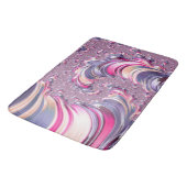Abstract Roze Paarse Spiraal Fractal Badmat (Gekanteld)