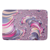 Abstract Roze Paarse Spiraal Fractal Badmat (Voorkant)