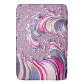 Abstract Roze Paarse Spiraal Fractal Badmat (Voorkant Verticaal)