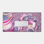 Abstract Roze Paarse Spiral Fractal Bureaumat (Keyboard & Muis)