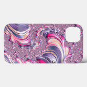 Abstract Roze Paarse Spiral Fractal Case-Mate iPhone Case (Achterkant (horizontaal))