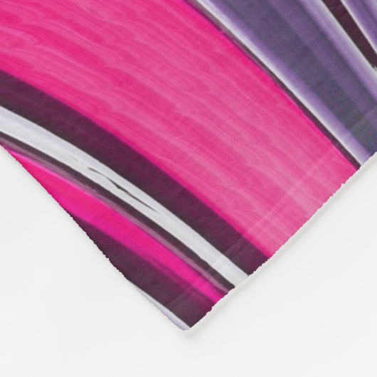 Abstract Roze Paarse Spiral Fractal Fleece Deken (Hoek)