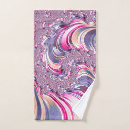 Abstract Roze Paarse Spiral Fractal Handdoek