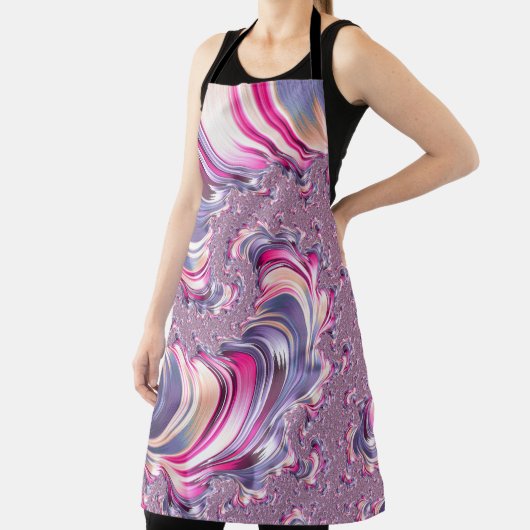 Abstract Roze Paarse Spiral Fractal Schort (Insitu)