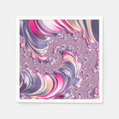 Abstract Roze Paarse Spiral Fractal Servet (Voorkant)