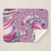 Abstract Roze Paarse Spiral Fractal Sherpa Deken (Voorkant (horizontaal))