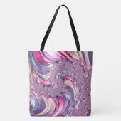 Abstract Roze Paarse Spiral Fractal Tote Bag (Voorkant)