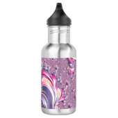 Abstract Roze Paarse Spiral Fractal Waterfles (Rechts)