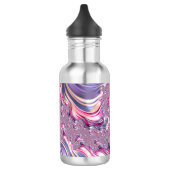 Abstract Roze Paarse Spiral Fractal Waterfles (Links)