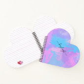 Abstract roze Paarse Turquoise Notitieboek (Binnen)