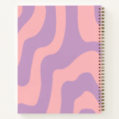 Abstract Roze Paarse Wavy Lines School Onderwerp Notitieboek (Achterkant)