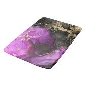 Abstract roze Paarse zwart goud Badmat (Gekanteld)
