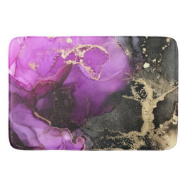 Abstract roze Paarse zwart goud Badmat