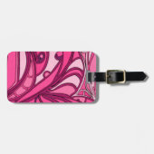 Abstract roze paneelschildering bagagelabel (Voorkant horizontaal)