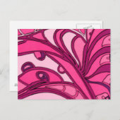 Abstract roze paneelschildering briefkaart (Voorkant / Achterkant)