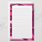 Abstract roze paneelschildering briefpapier (Voorkant / Achterkant)