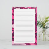 Abstract roze paneelschildering briefpapier (Staand voorkant)