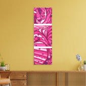Abstract roze paneelschildering canvas afdruk (Insitu (Woonkamer))