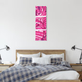 Abstract roze paneelschildering canvas afdruk (Insitu (Slaapkamer))