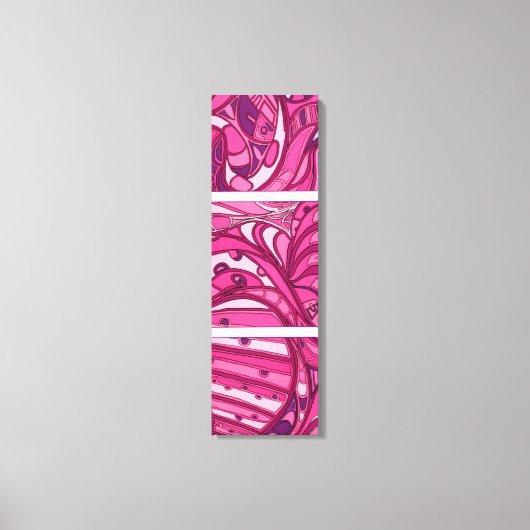 Abstract roze paneelschildering canvas afdruk (Voorkant)