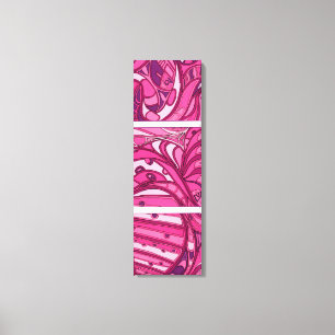 Abstract roze paneelschildering canvas afdruk