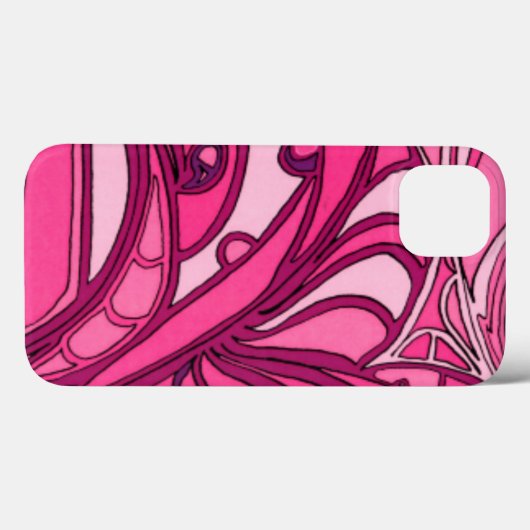 Abstract roze paneelschildering Case-Mate iPhone case (Achterkant (horizontaal))