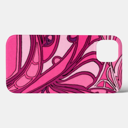 Abstract roze paneelschildering Case-Mate iPhone case (Achterkant (horizontaal))
