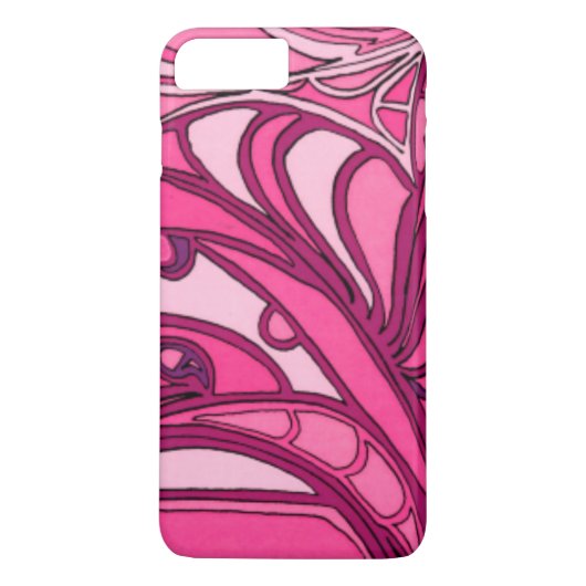 Abstract roze paneelschildering Case-Mate iPhone case (Achterkant)
