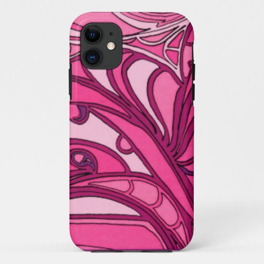 Abstract roze paneelschildering Case-Mate iPhone case (Achterkant)