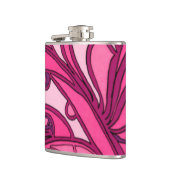 Abstract roze paneelschildering heupfles (Links)