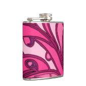 Abstract roze paneelschildering heupfles (Rechts)