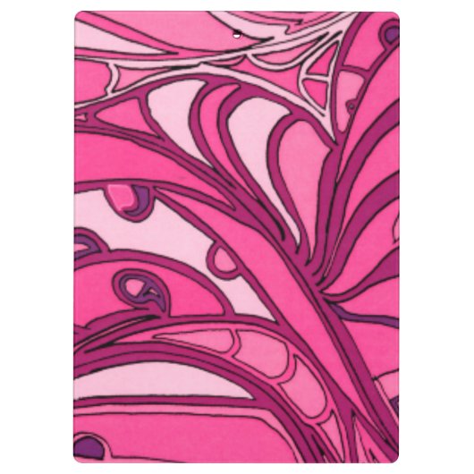 Abstract roze paneelschildering klembord (Achterkant)