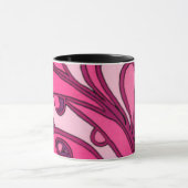 Abstract roze paneelschildering mok (Midden)