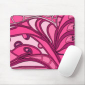 Abstract roze paneelschildering muismat (Met muis)