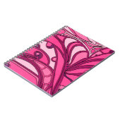 Abstract roze paneelschildering notitieboek (Linkerzijde)