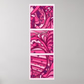 Abstract roze paneelschildering poster (Voorkant)