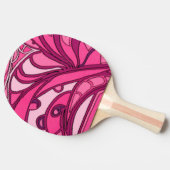 Abstract roze paneelschildering tafeltennisbatje (Zijkant)