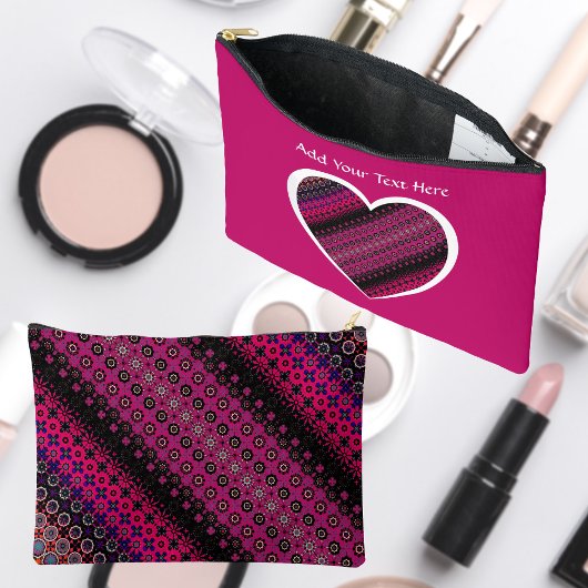 Abstract Roze Patroon Cosmetische Tas